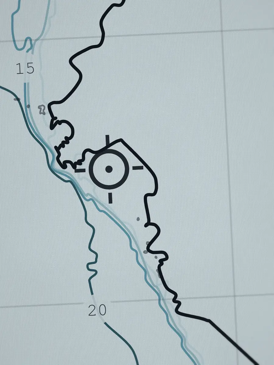 Close-up of the Short Sands peak and the depth contours around it