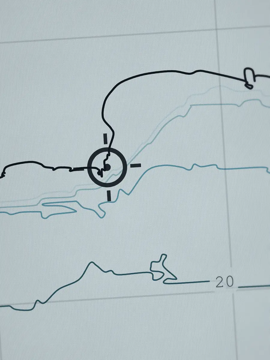 Close-up of the Steamer Lane peak and the depth contours around it