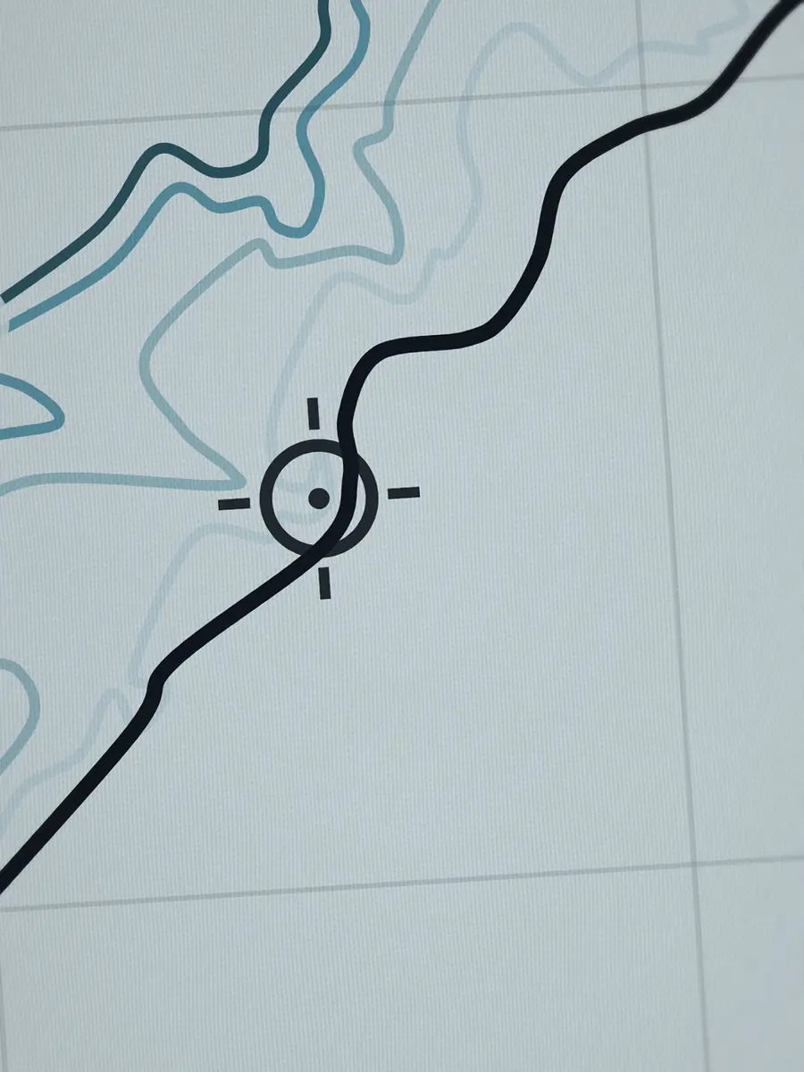 Close-up of the Sunset Beach peak and the depth contours around it