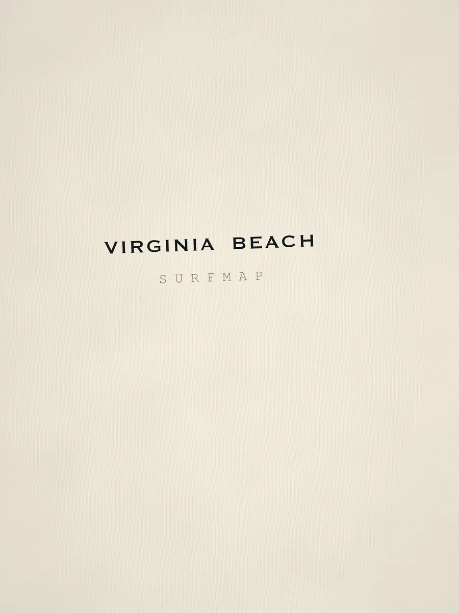 Close-up of the Virginia Beach name printed over the heart
