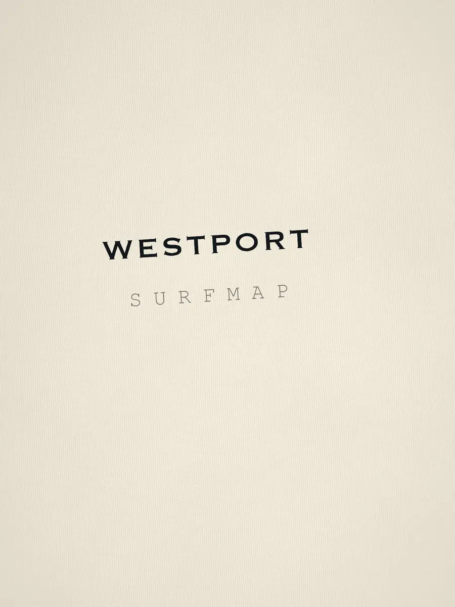 Primo piano del nome Westport stampato sul cuore